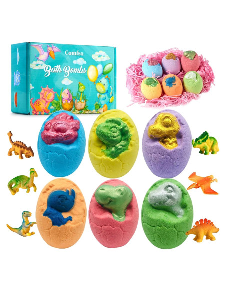 Set de 6 Bombas de Baño Dinosaurio Comfso - Aromas Naturales Set de 6 Bombas de Baño Dinosaurio Comfso - Aromas Naturales