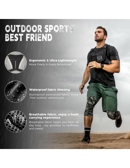 Bolsa de Pecho Koculemi para Deportes al Aire Libre - Negro Bolsa de Pecho Koculemi para Deportes al Aire Libre - Negro