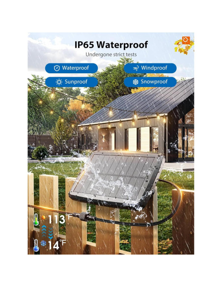 Luces de Cadena Solares KYY 54FT con Control Remoto y USB Luces de Cadena Solares KYY 54FT con Control Remoto y USB