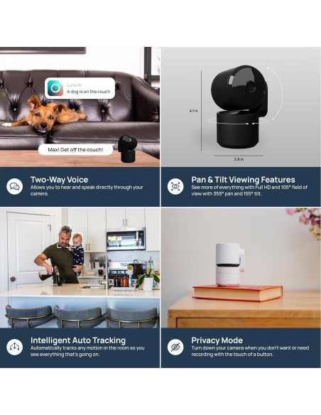 Cámara de Seguridad Interior Luna Home Eye 360 AI Blanco Cámara de Seguridad Interior Luna Home Eye 360 AI Blanco