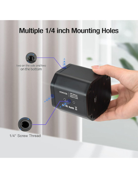 Cámara Web MOKOSE 4K USB-C, Enfoque Automático, 50 MP Cámara Web MOKOSE 4K USB-C, Enfoque Automático, 50 MP