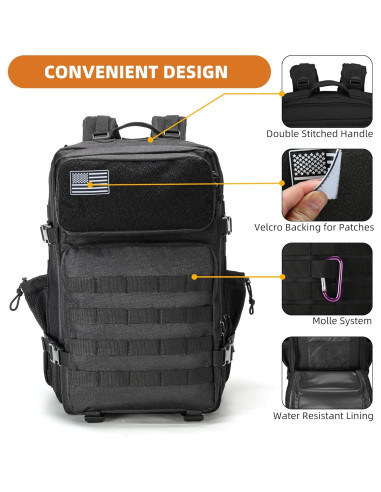 Mochila Táctica Militar 45L para Camping y Senderismo