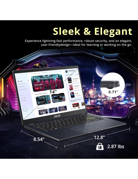 ASUS Vivobook Go 14" FHD, Celeron N4500, 4GB RAM, 64GB ASUS Vivobook Go 14" FHD, Celeron N4500, 4GB RAM, 64GB