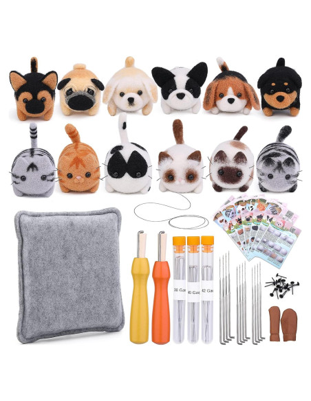 Kit de Agujas de Fieltro Mayboos 12 Piezas para Manualidades Kit de Agujas de Fieltro Mayboos 12 Piezas para Manualidades
