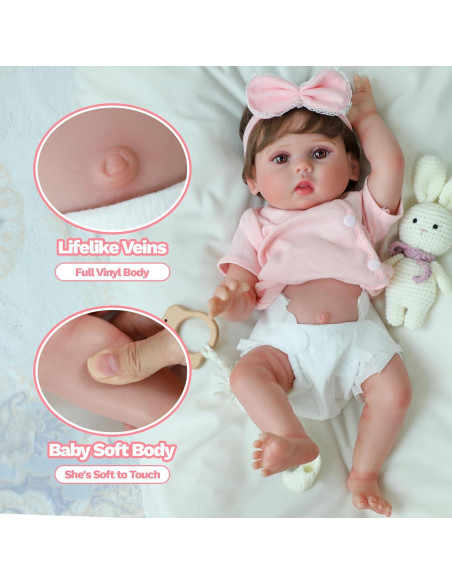 Muñeca Reborn SCOM Lucy 45.72 cm Realista con Accesorios Muñeca Reborn SCOM Lucy 45.72 cm Realista con Accesorios