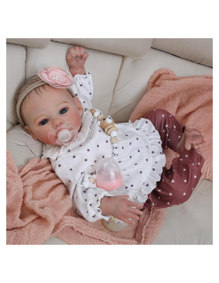 Muñeca de bebé renacida KSBD Meadow 45.72 cm con accesorios Muñeca de bebé renacida KSBD Meadow 45.72 cm con accesorios
