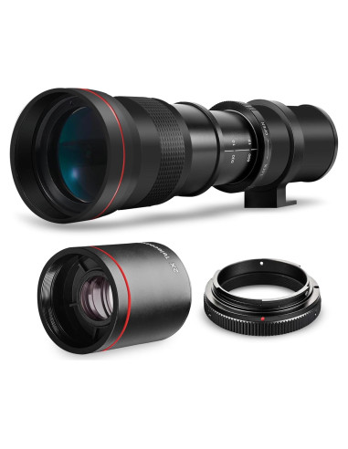 Teleobjetivo Manual 420-1600mm f/8.3 para Nikon DSLR