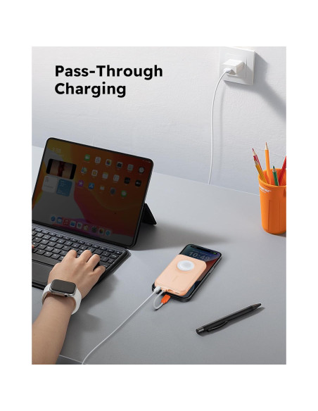 Cargador Portátil VEGER 5000mAh Carga Rápida PD Rosa Cargador Portátil VEGER 5000mAh Carga Rápida PD Rosa