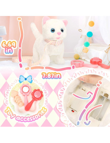 Gato Interactivo Tagitary que Camina y Maulla para Niños