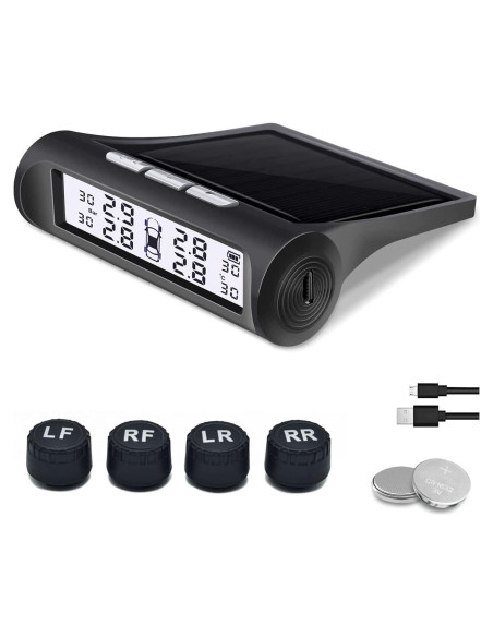 Sistema TPMS Solar B-Qtech con 4 Sensores Externos 0-6Bar Sistema TPMS Solar B-Qtech con 4 Sensores Externos 0-6Bar