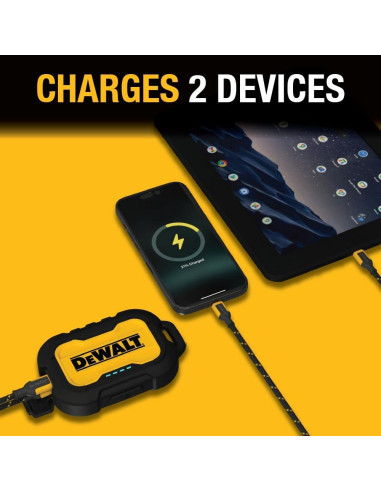 Cargador Portátil DEWALT 10,000mAh USB-C Resistente IP67