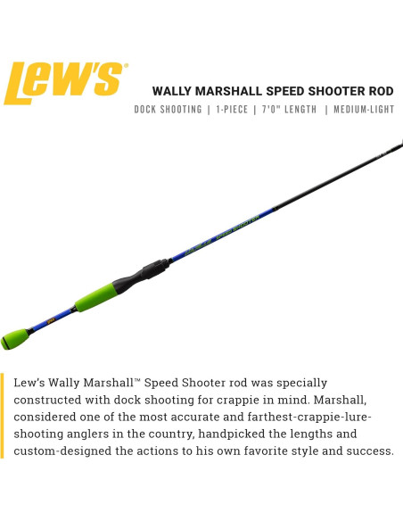 Caña de Pesca Lew's Wally Marshall 213 cm Grafito EVA Caña de Pesca Lew's Wally Marshall 213 cm Grafito EVA