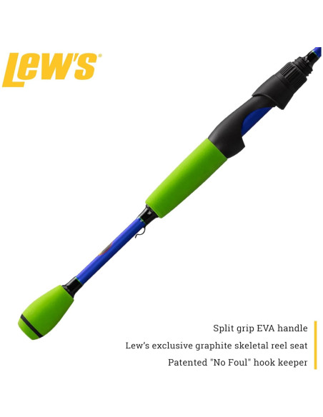 Caña de Pesca Lew's Wally Marshall 213 cm Grafito EVA Caña de Pesca Lew's Wally Marshall 213 cm Grafito EVA