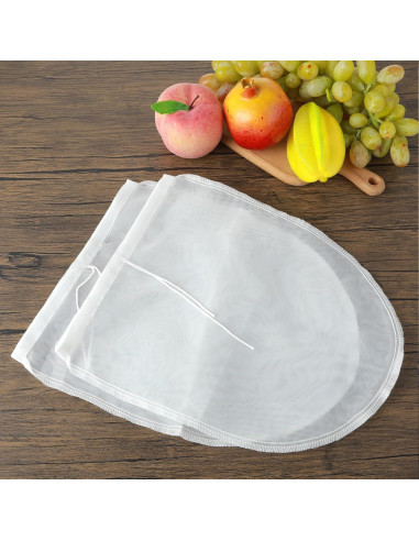 4 Bolsas de Filtro Reutilizables Dimeho 25x30 cm Nylon Fino