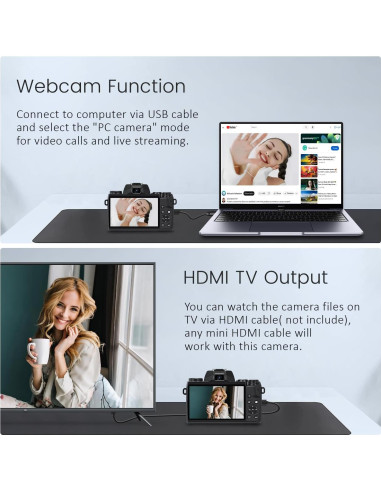 Cámara Digital Saneen S05 4K 64MP Pantalla Táctil WiFi