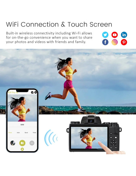 Cámara Digital Saneen S05 4K 64MP Pantalla Táctil WiFi Cámara Digital Saneen S05 4K 64MP Pantalla Táctil WiFi