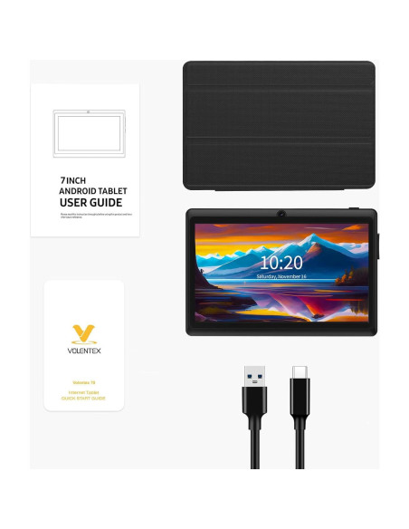 Tablet VOLENTEX 7" Android 11 32GB 2GB RAM Funda Negra Tablet VOLENTEX 7" Android 11 32GB 2GB RAM Funda Negra