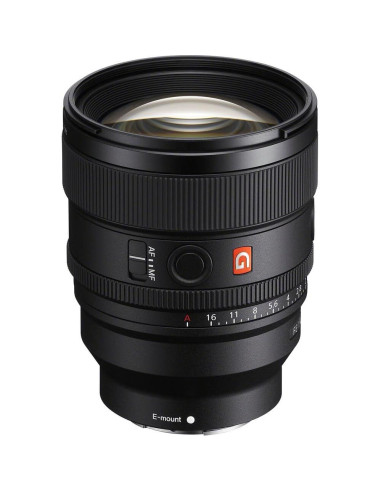 Lente Sony FE 85mm f/1.4 GM II con filtro 77mm y accesorios
