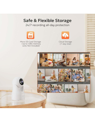 Cámara de Seguridad Owltron 2K Interior 360 WiFi con Audio