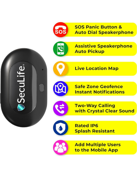 Rastreador GPS Seculife para Vehículos, Niños y Mascotas Rastreador GPS Seculife para Vehículos, Niños y Mascotas