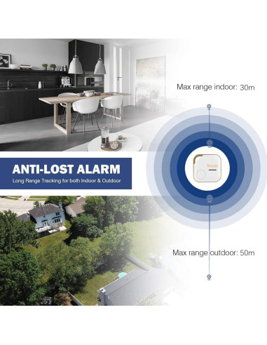 Localizador Bluetooth Nutale F7XT - 4 Etiquetas Anti-Pérdida