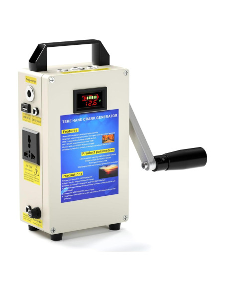 Generador de Manivela 150W VQP Portátil con USB y Solar Generador de Manivela 150W VQP Portátil con USB y Solar