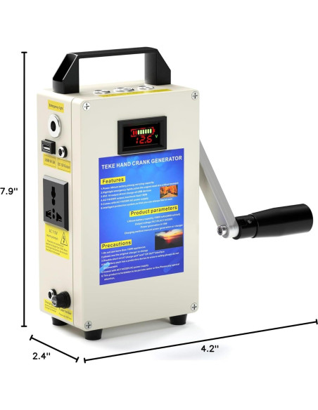 Generador de Manivela 150W VQP Portátil con USB y Solar Generador de Manivela 150W VQP Portátil con USB y Solar