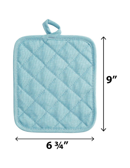 Agarradores de Cocina American Linen Aqua 4 Piezas Resistentes al Calor Agarradores de Cocina American Linen Aqua 4 Piezas Resistentes al Calor