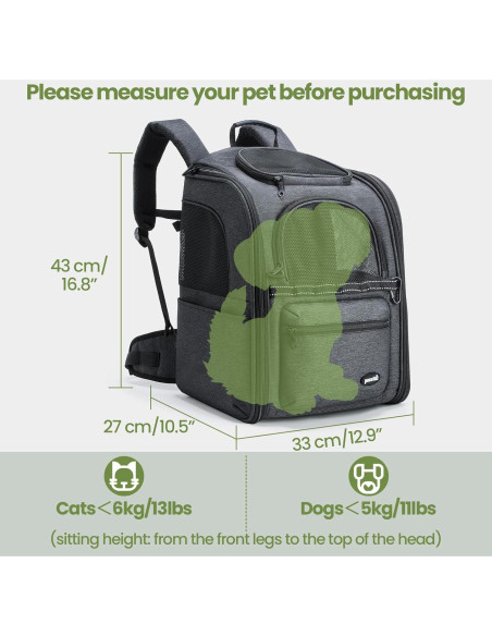 Mochila Transportadora Pecute para Gatos y Perros Pequeños Mochila Transportadora Pecute para Gatos y Perros Pequeños