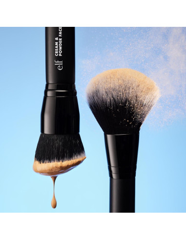 Pincel de Doble Cara e.l.f. para Crema y Polvo 38cm