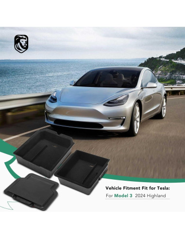 Organizador de Consola Central YHTAUTO 3PCS para Tesla Model 3
