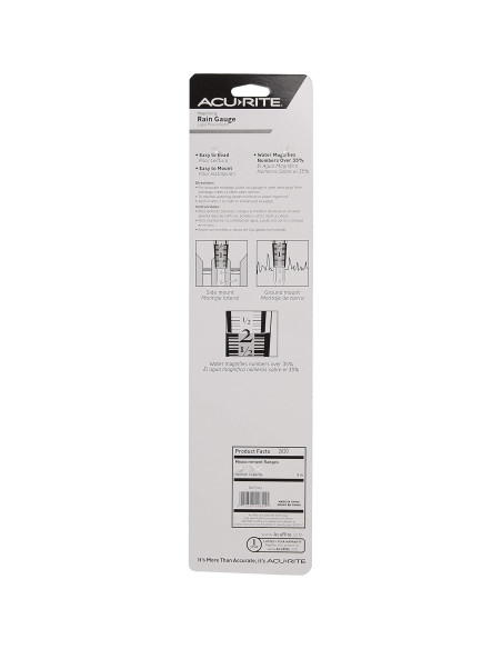 Medidor de Lluvia AcuRite 12,7 cm Fácil de Leer Acrílico Medidor de Lluvia AcuRite 12,7 cm Fácil de Leer Acrílico