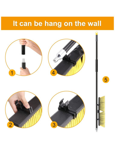 Escoba de Empuje KeFanta 18" Amarilla para Exterior