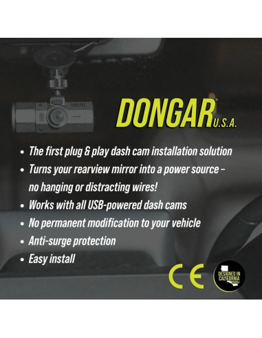 Adaptador de alimentación Dongar para cámara de tablero USB