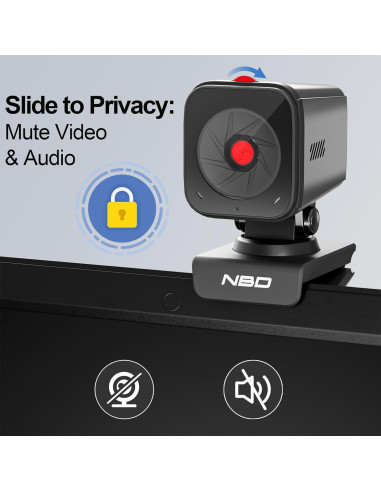 Cámara Web 2K NBDDIGITAL W100 con Micrófonos AI y Control Remoto