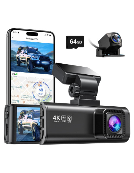 Cámara Dash REDTIGER F7N 4K Doble Delantera y Trasera GPS Cámara Dash REDTIGER F7N 4K Doble Delantera y Trasera GPS