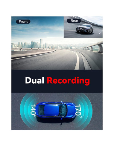 Cámara Dash REDTIGER F7N 4K Doble Delantera y Trasera GPS