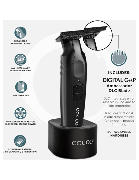 Cortadora Cocco Veloce Pro Inalámbrica 15.24cm Negro Mate Cortadora Cocco Veloce Pro Inalámbrica 15.24cm Negro Mate