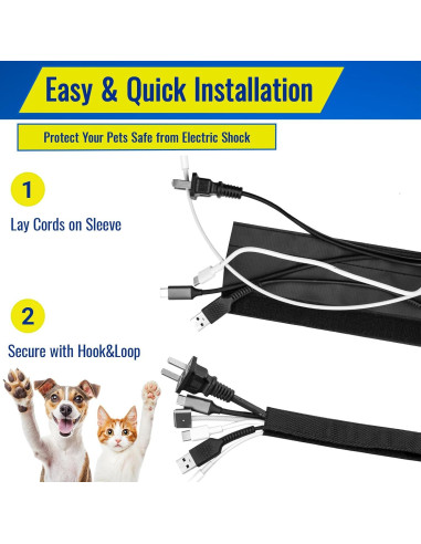 Protector de Cable Flauzmann 2.01m x 2.54cm para Mascotas