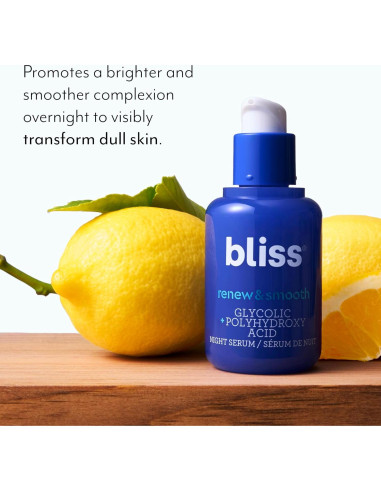 Suero Nocturno Bliss Renovar y Suavizar 28g Exfoliante