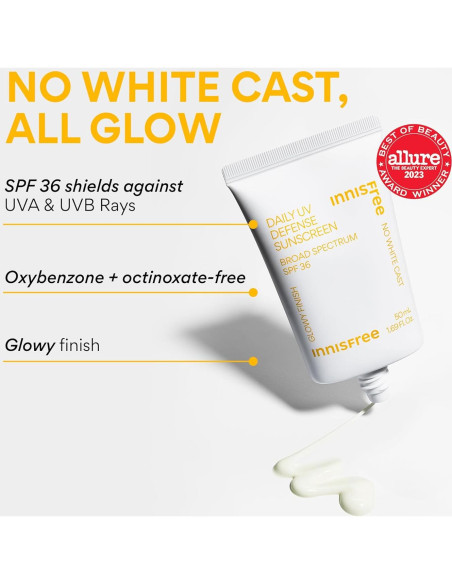 Protector Solar Innisfree UV Defense SPF 36 50 ml Invisible