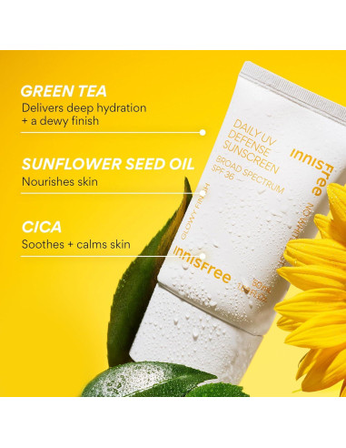 Protector Solar Innisfree UV Defense SPF 36 50 ml Invisible