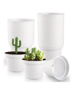 Paquete de 60 macetas de 7.62 cm blancas RooTrimmer