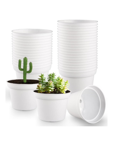 Paquete de 60 macetas de 7.62 cm blancas RooTrimmer Paquete de 60 macetas de 7.62 cm blancas RooTrimmer