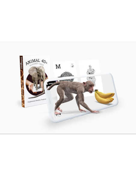 Tarjetas de Alfabeto 4D+ con Animales y Comida - Octagon Tarjetas de Alfabeto 4D+ con Animales y Comida - Octagon