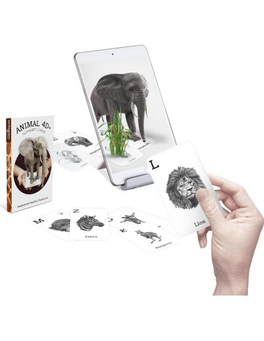 Tarjetas de Alfabeto 4D+ con Animales y Comida - Octagon