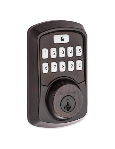 Cerradura Inteligente Kwikset Aura Bluetooth Teclado Bronce