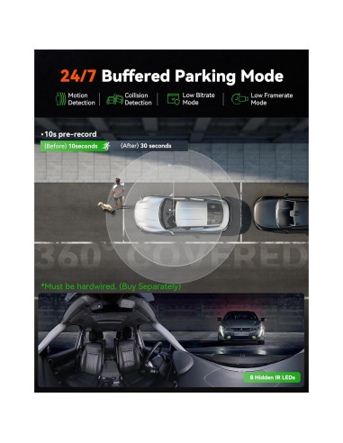 Cámara Dash Vantrue E360 ACE 5.2K 360 WiFi GPS
