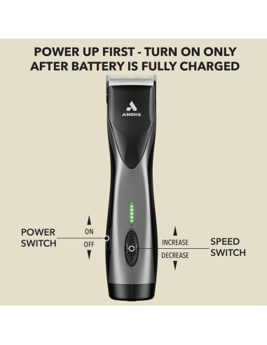 Cortadora Inalámbrica Andis Supra ZR II 5 Velocidades