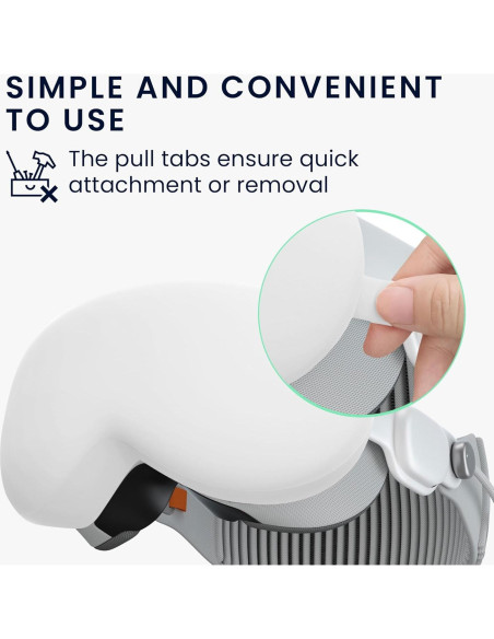 Cubierta de VR kwmobile para Apple Vision Pro - Ligera y Protectora Cubierta de VR kwmobile para Apple Vision Pro - Ligera y Protectora